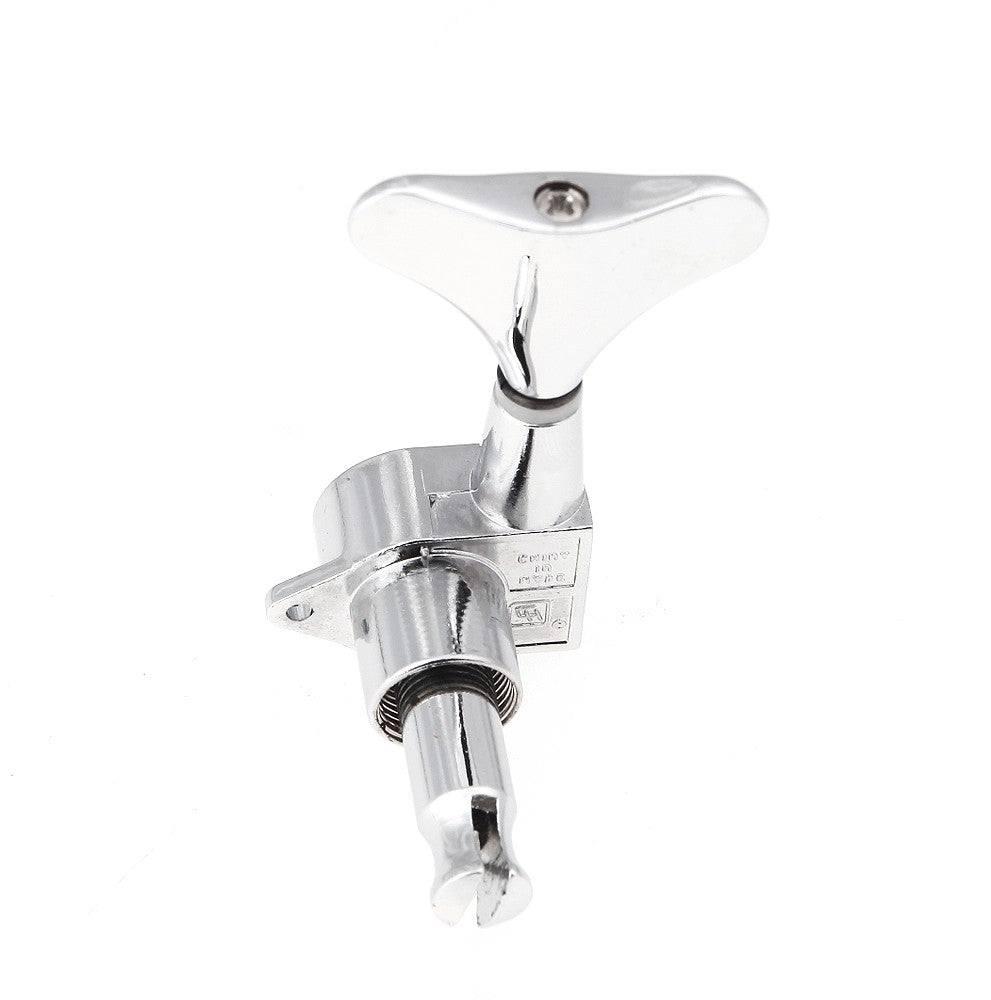 Chrome Bass Guitar Tuning Pegs Set - 4 Sealed Machine Heads (2L+2R)