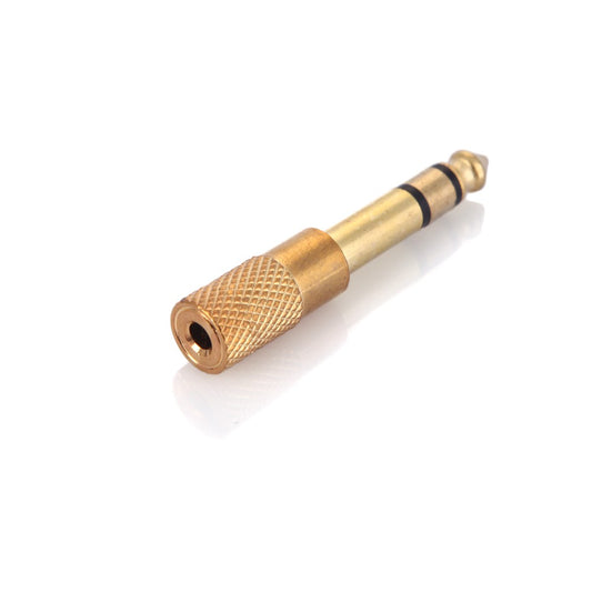 6.5mm Male to 3.5mm Female Audio Jack Adapter for Electric Guitars, Microphones, Headphones
