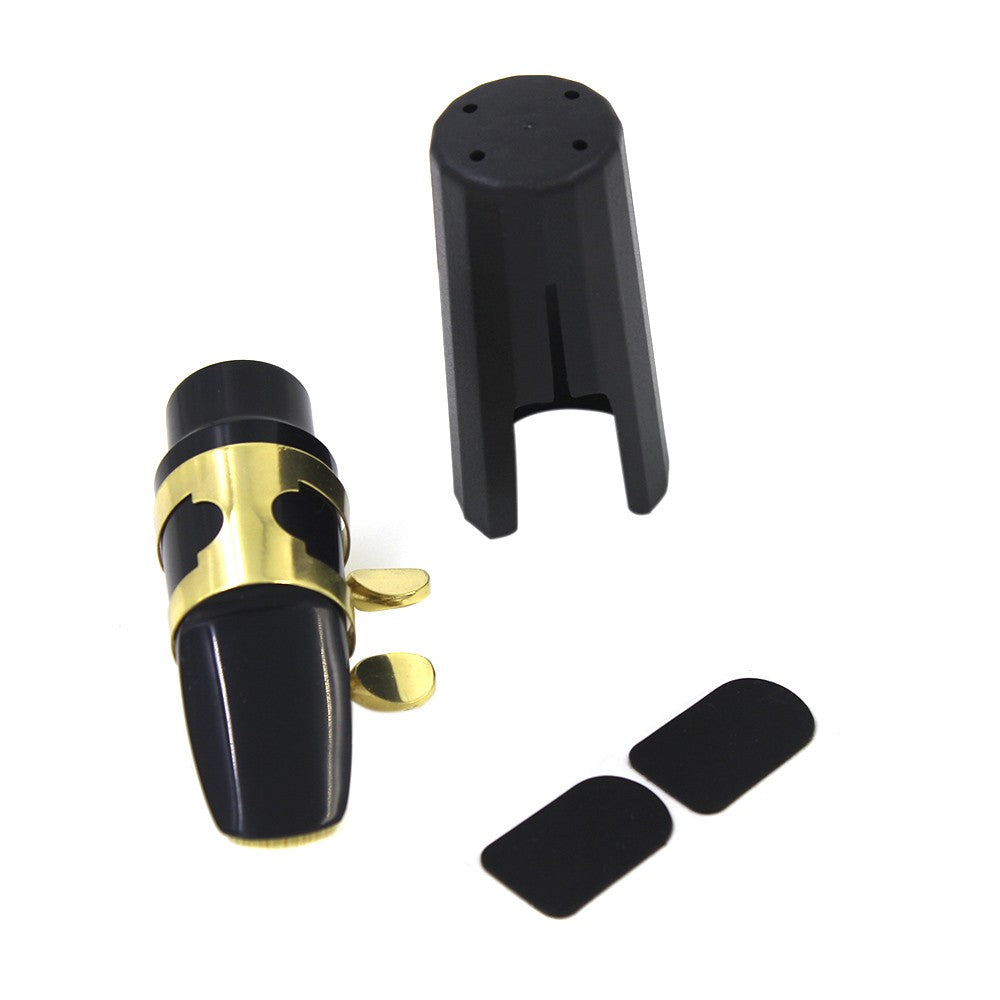 Soprano Saxophone Mouthpiece Set: Plastic with Cap, Metal Buckle, Reed, Patches, Pads, and Cushions