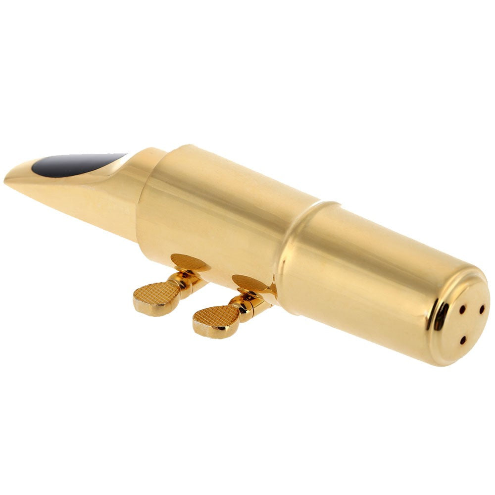 Gold Plated Metal Alto Saxophone Mouthpiece (5C/6C/7C/8C) with Cushions and Cap