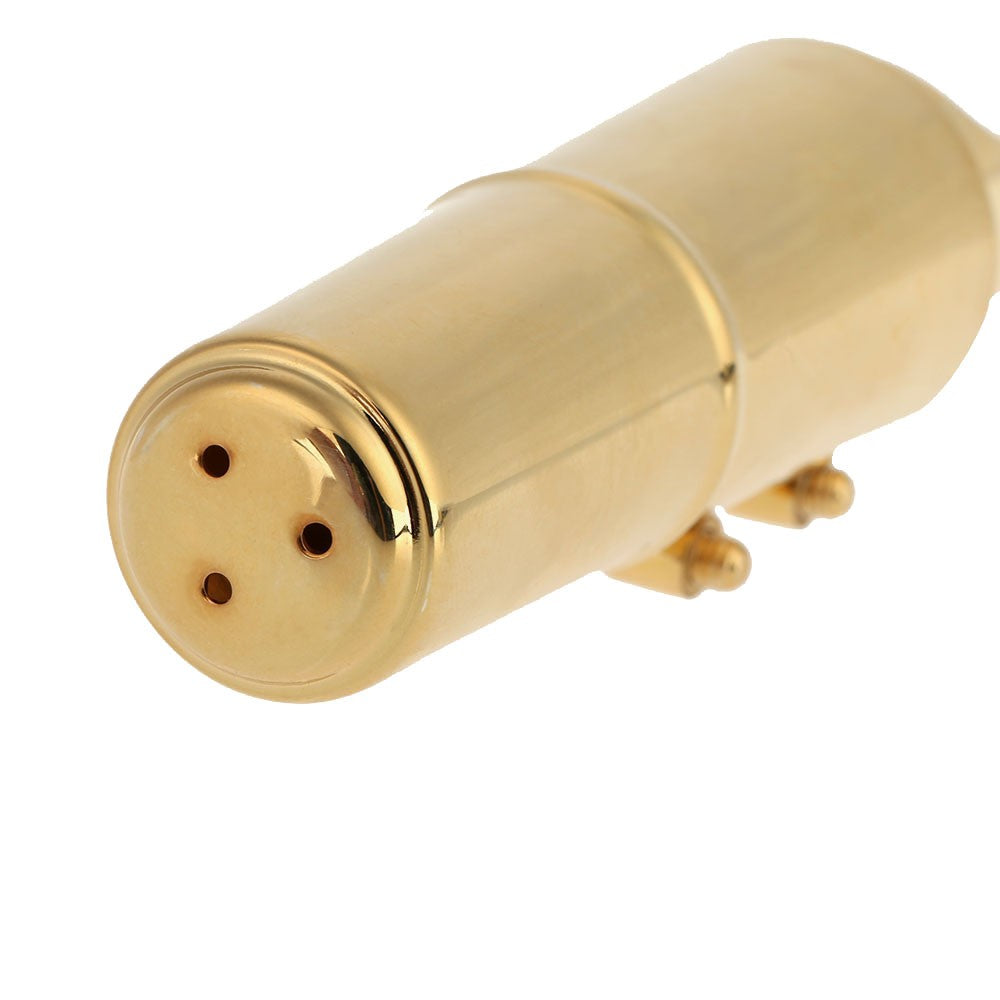 Gold Plated Metal Alto Saxophone Mouthpiece (5C/6C/7C/8C) with Cushions and Cap