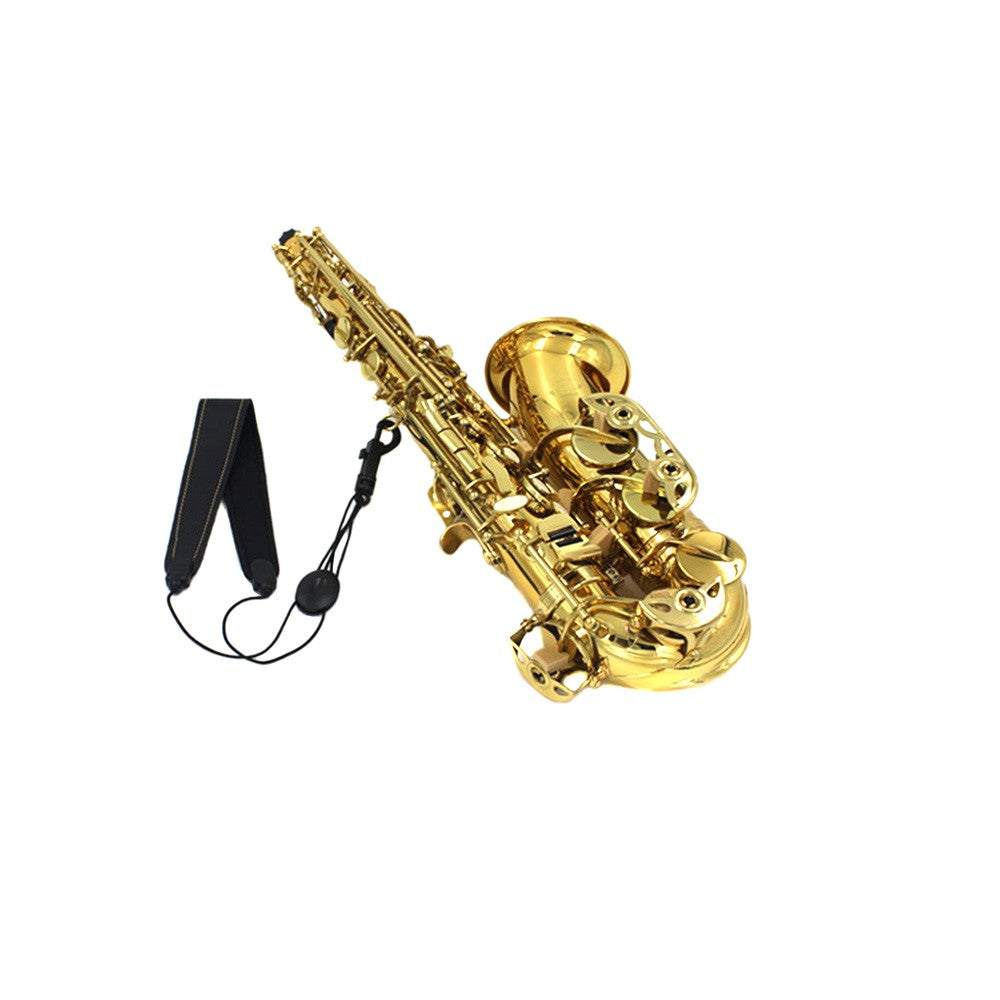 Padded Adjustable Saxophone Neck Strap with Leather, Nylon & Hook Clasp