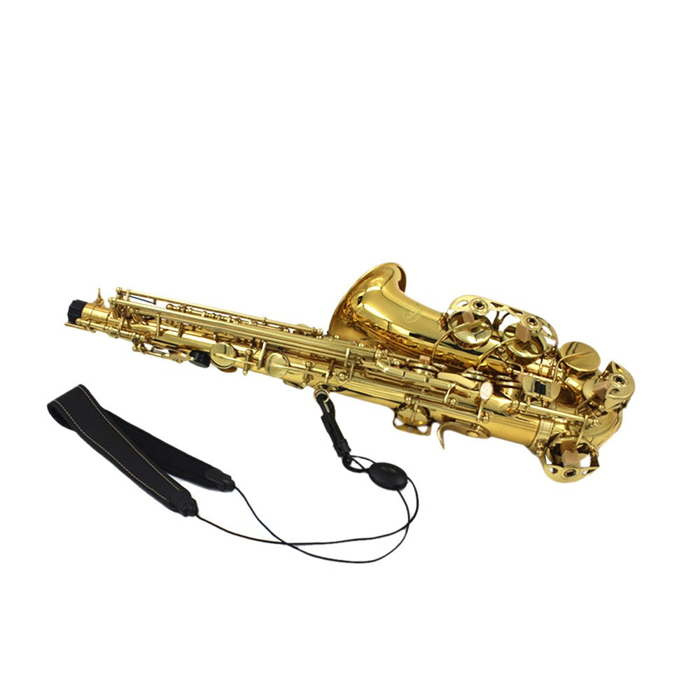 Padded Adjustable Saxophone Neck Strap with Leather, Nylon & Hook Clasp