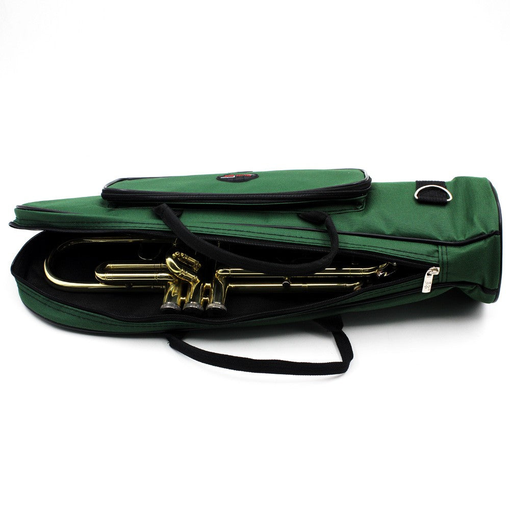 Water-Resistant Trumpet Gig Bag, 600D Oxford Cloth, Adjustable Shoulder Strap, 5mm Padded, with Pocket