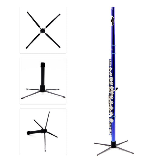 Portable Foldable Flute Stand with 4 Detachable Metal Legs
