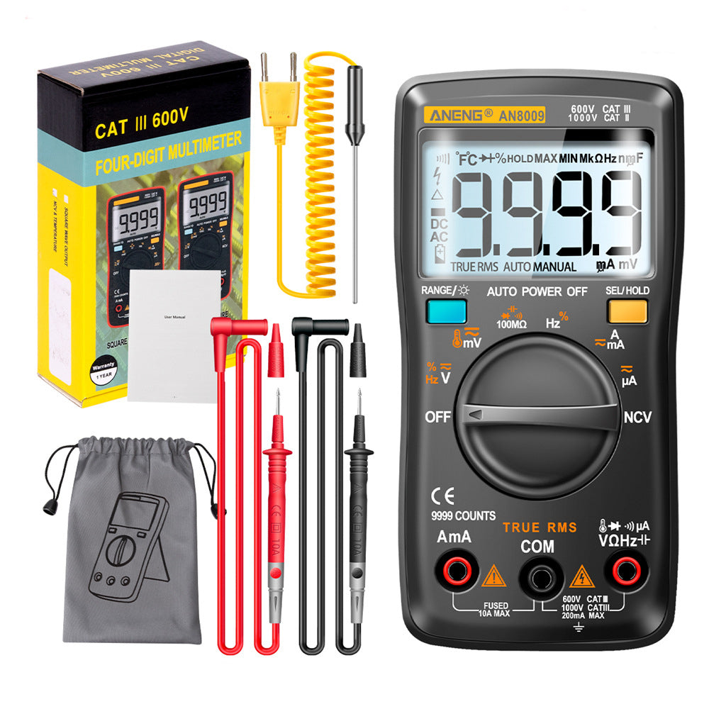 ANENG AN8009 True-RMS Digital Multimeter – Professional Auto-Ranging Tester for Electronics & Automotive