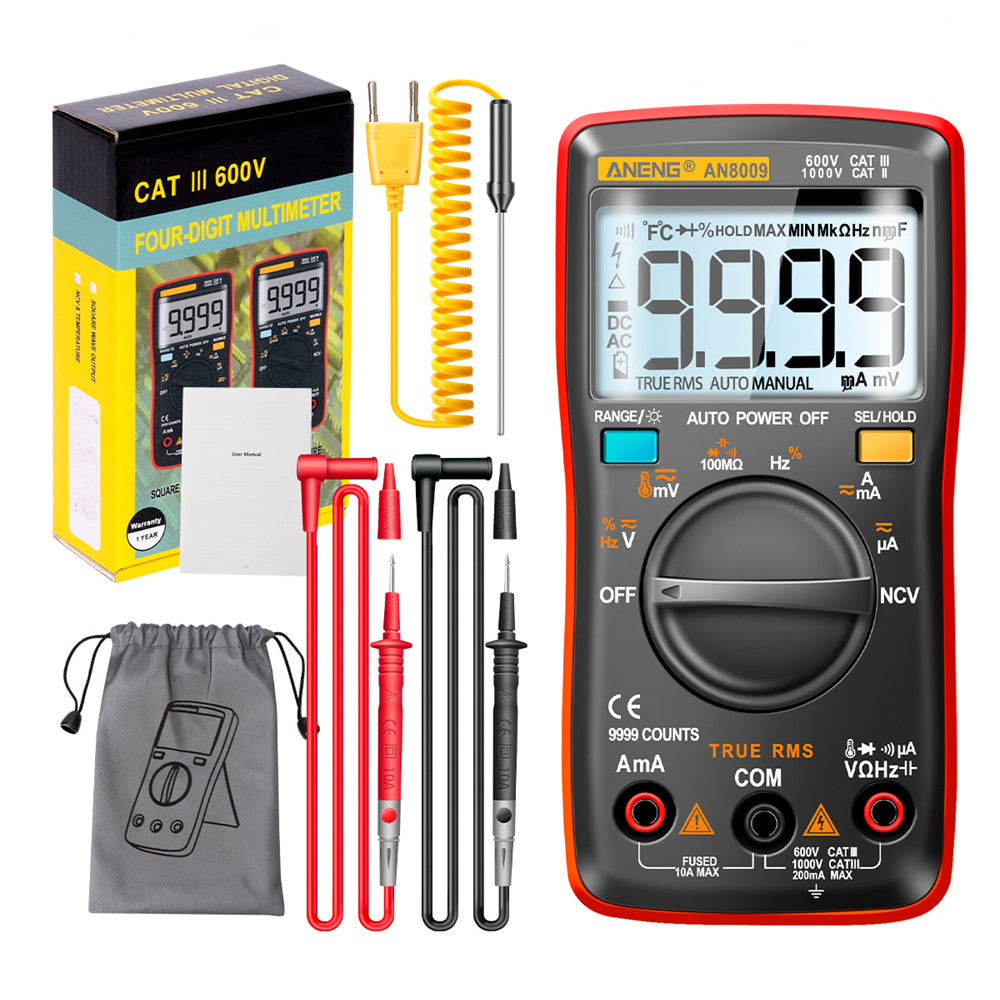 ANENG AN8009 True-RMS Digital Multimeter – Professional Auto-Ranging Tester for Electronics & Automotive